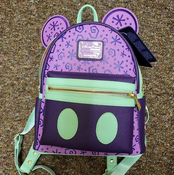 Disney Mickey the Main Attraction Loungefly Backpack Mad Tea Cups Party NWT Loungefly Mickey Mouse Main Attraction Mad Tea Party Teacups  main image 4